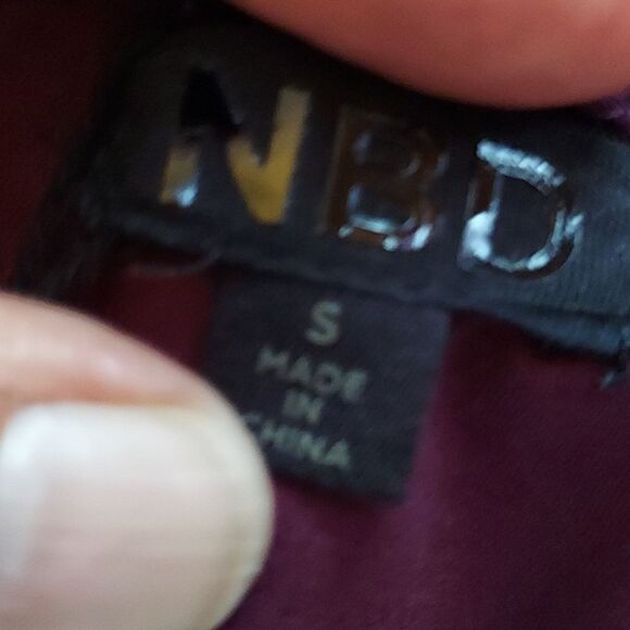 NWT - NBD Lizette Mini Dress with Belt Purple Ponte Fabric Size S - Picture 13 of 13